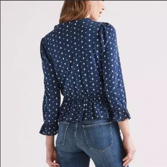 Lucky Brand Boho Top with Tassels size Medium - Picture 3 of 9